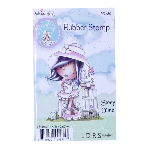 .🎄10/$20. Little Darling Rubber Stamps ~ Story Time Rubber Stamp - Picture 1 of 2